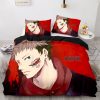 Anime Jujutsu Kaisen Duvet Cover Cartoon Bedding Sets Itadori Yuji Bed Set Quilt Comforter Covers Home 5 - Official Jujutsu Kaisen Store