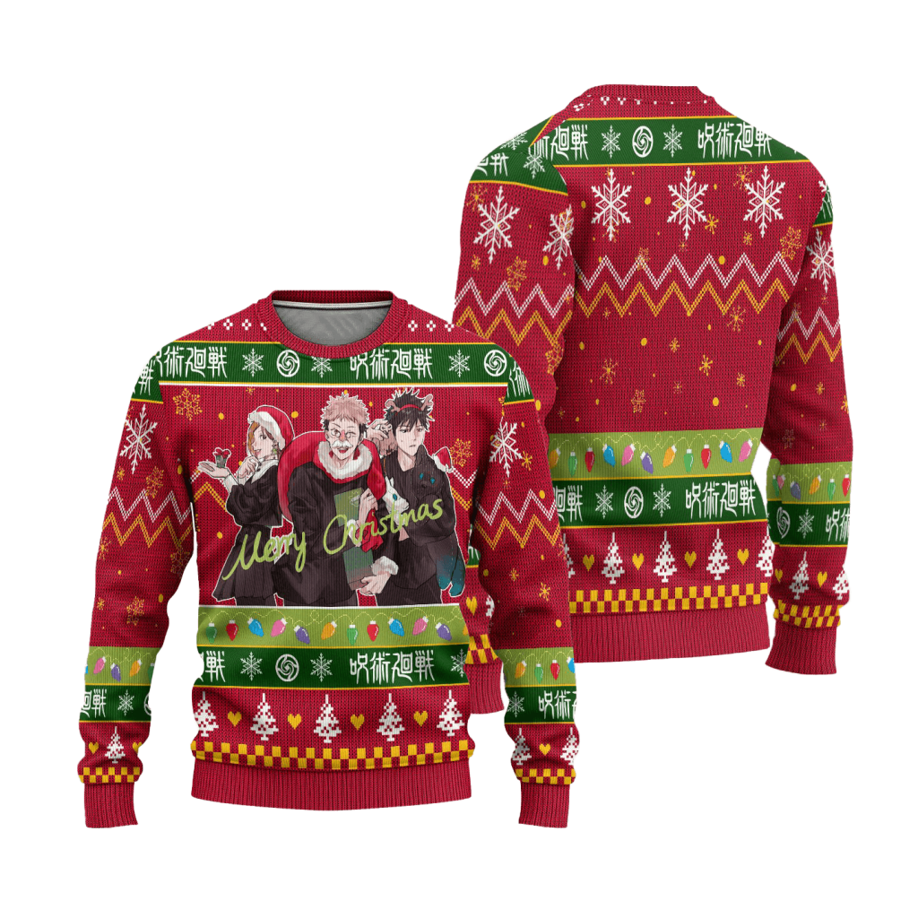 jujutsu kaisen ugly christmas sweater custom xmas gift 482495 - Official Jujutsu Kaisen Store