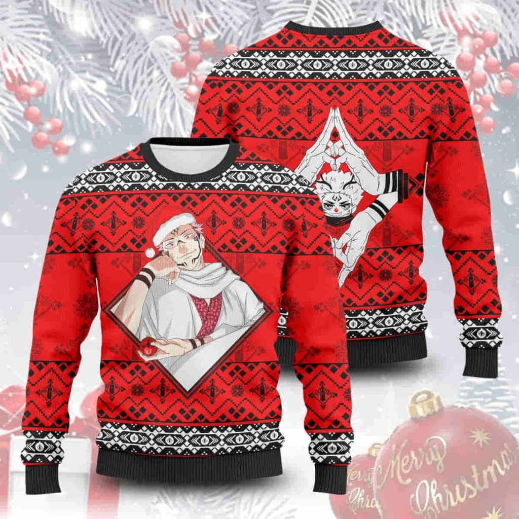 sukuna jujutsu kaisen christmas wool knitted sweater 536819 1 - Official Jujutsu Kaisen Store