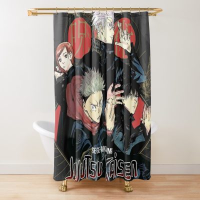 Four Character Shower Curtain Official Jujutsu Kaisen Merch