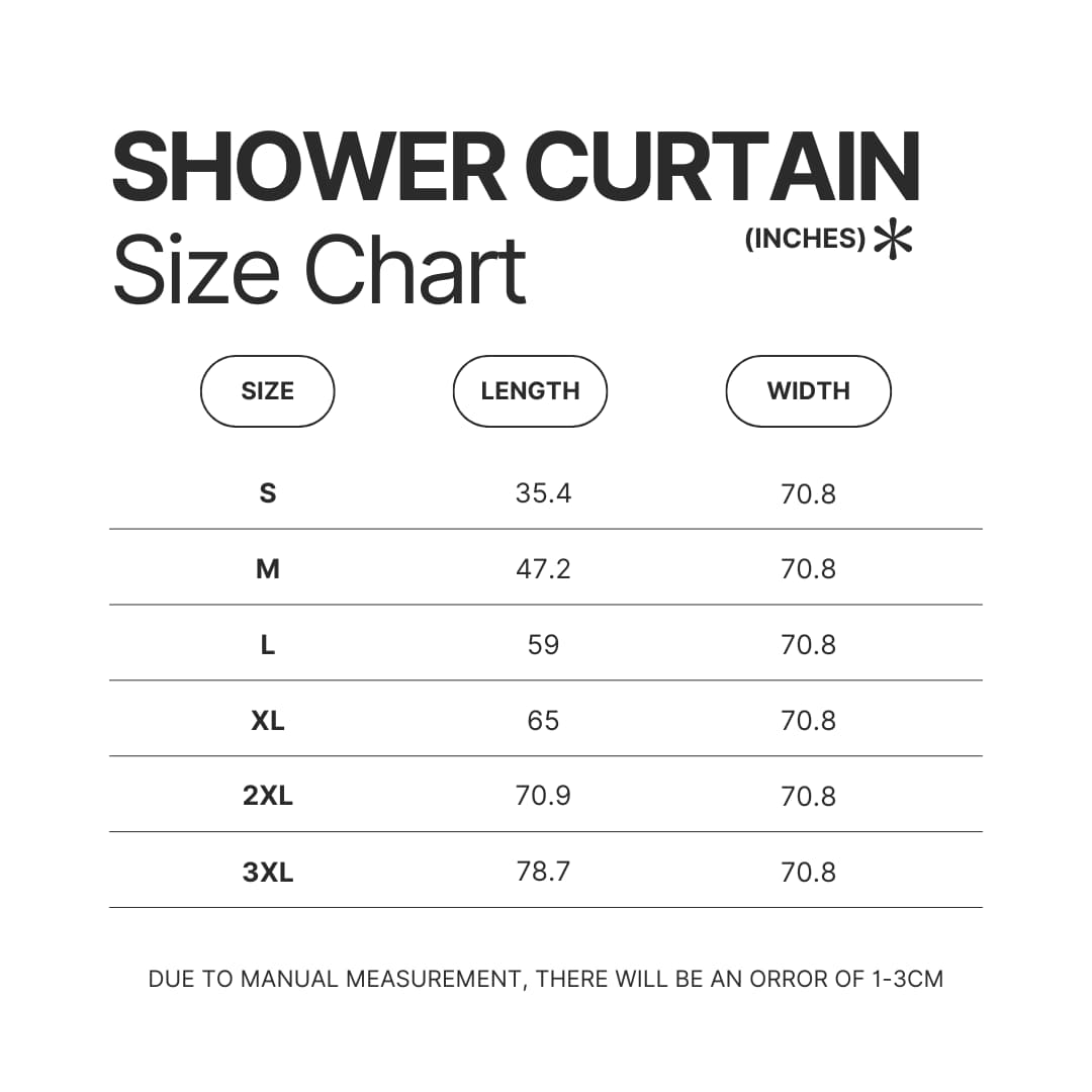 Shower Curtain Size Chart - Official Jujutsu Kaisen Store